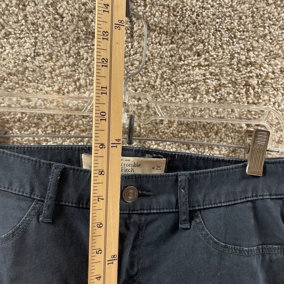 Abercrombie & Fitch Pants Womens 0 Blue Straight Leg Chino Clasiccore Preppy - Picture 4 of 11